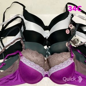 34C - NWT 6-pk Assorted Contour Bras